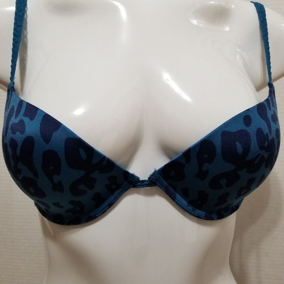 Aerie bra 34C push-up leopard cheetah animal print unlined floral lace wings - Picture 5 of 15